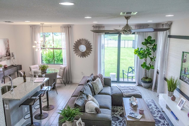 living room and kitchen